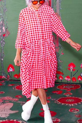 Arc Dress - Pink/Red Gingham