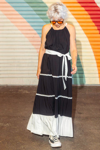 Arden Dress - Black & White