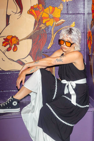 Arden Dress - Black & White