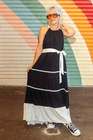 Arden Dress - Black & White
