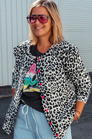 Audrey Leopard Cardi