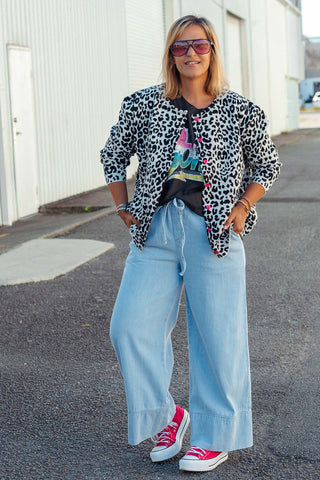 Audrey Leopard Cardi