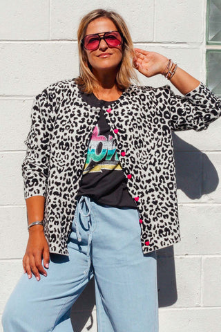 Audrey Leopard Cardi