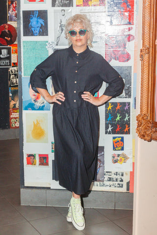 Audrey Denim Dress - Black