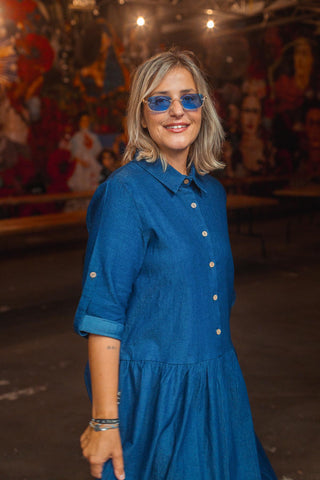 Audrey Denim Dress - Dark Wash