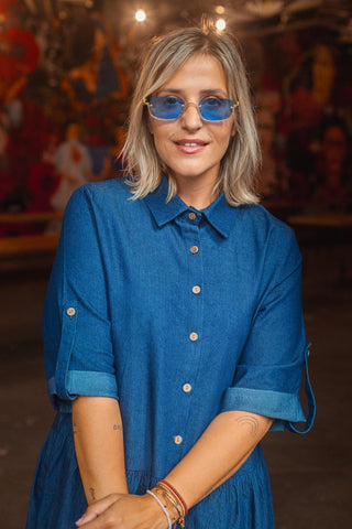 Audrey Denim Dress - Dark Wash