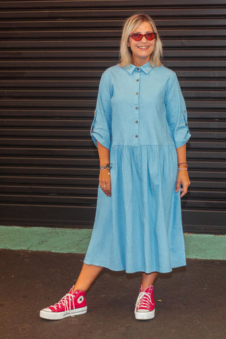 Audrey Denim Dress - Light Wash