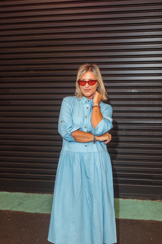 Audrey Denim Dress - Light Wash