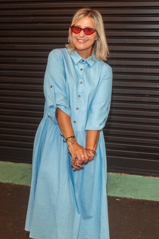 Audrey Denim Dress - Light Wash