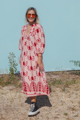 Bianca Dress - Red Vine
