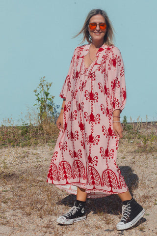 Bianca Dress - Red Vine