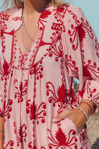 Bianca Dress - Red Vine