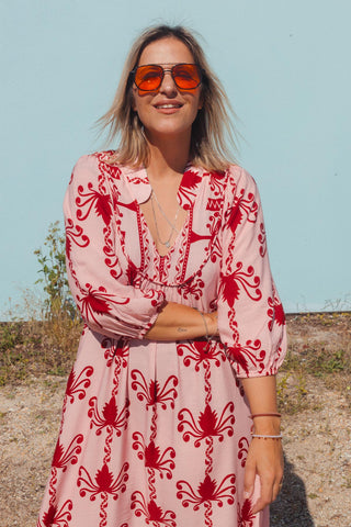 Bianca Dress - Red Vine