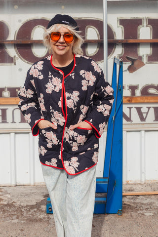 Billie Quilted Jacket - Evening Bloom