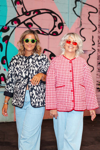 Billie Quilted Jacket - Red Check