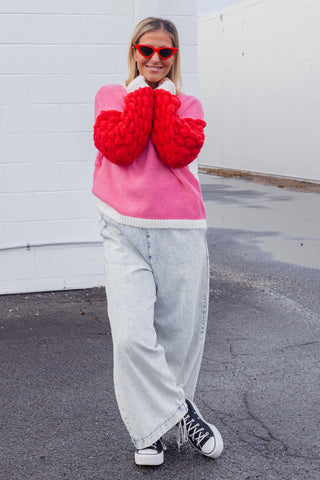 Block Knit - Pink