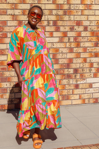 Bohemian Dress - Autumn Bloom