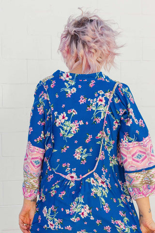 Bridget Dress - Blue Floral