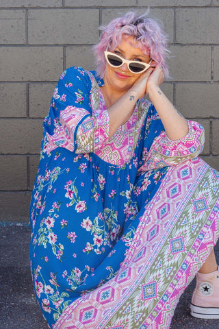 Bridget Dress - Blue Floral