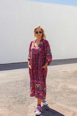 Bridget Dress - Burgundy