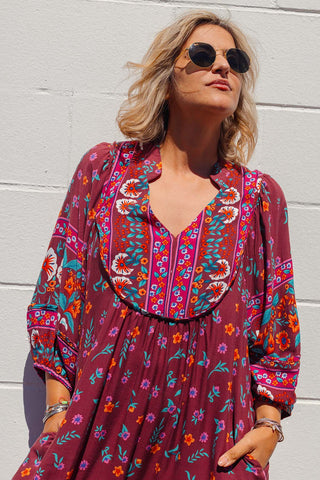 Bridget Dress - Burgundy