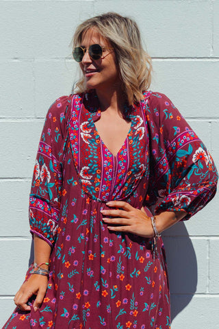 Bridget Dress - Burgundy