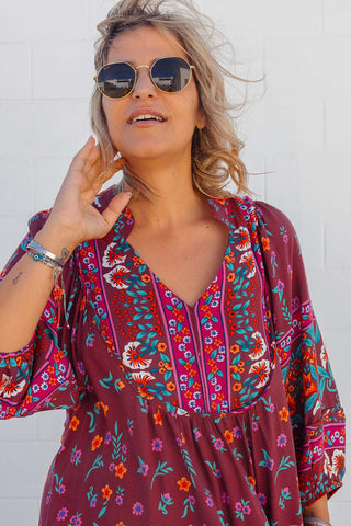 Bridget Dress - Burgundy