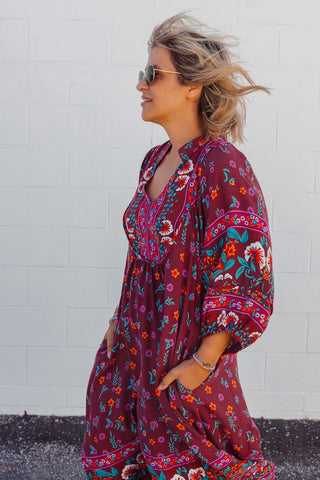Bridget Dress - Burgundy
