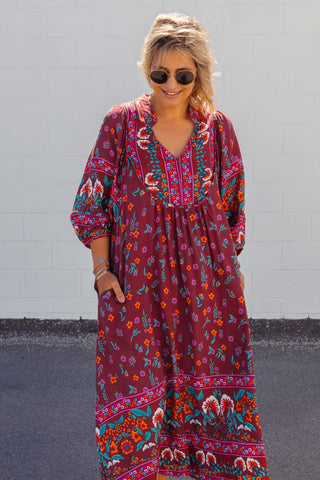 Bridget Dress - Burgundy