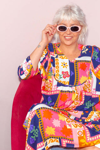 Bridget Dress - Framed Florals