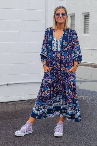 Bridget Dress - Midnight Bloom