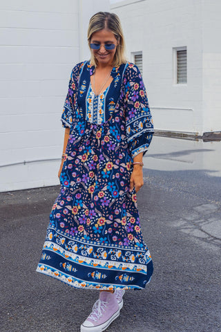 Bridget Dress - Midnight Bloom