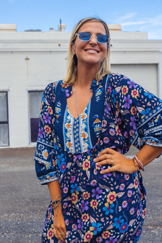 Bridget Dress - Midnight Bloom