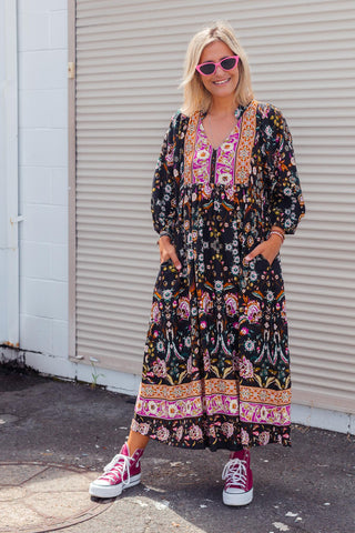 Penelope Dress - Night Garden