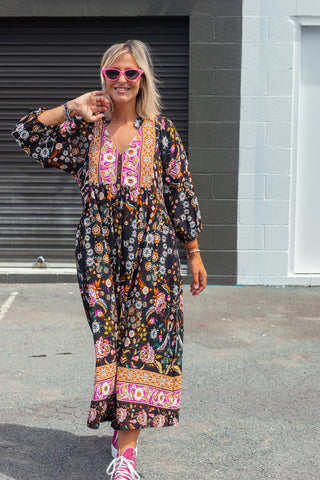 Penelope Dress - Night Garden