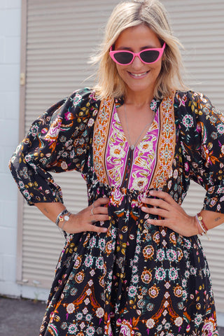 Penelope Dress - Night Garden