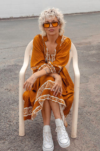 Bridget Dress - Spotty Terracotta