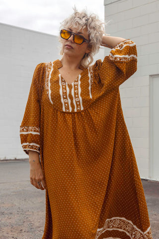 Bridget Dress - Spotty Terracotta