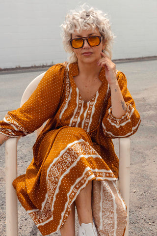 Bridget Dress - Spotty Terracotta