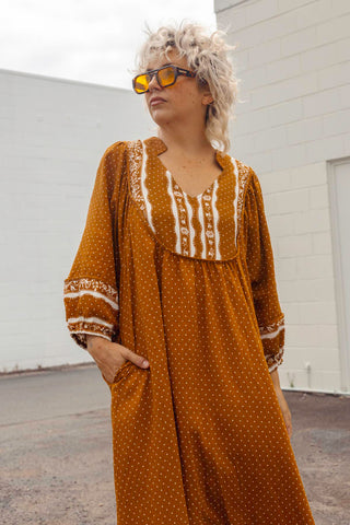 Bridget Dress - Spotty Terracotta