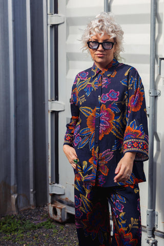 Bristol Shirt - Navy Bloom