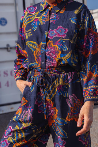 Bristol Shirt - Navy Bloom