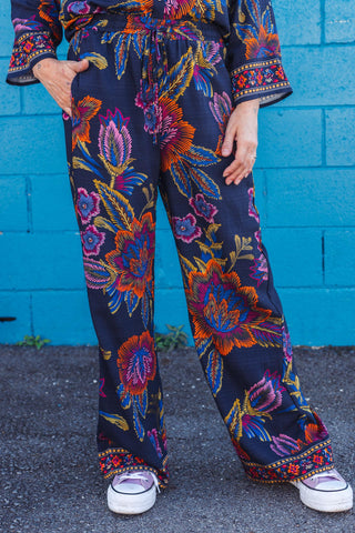 Bristol Pants - Navy Bloom