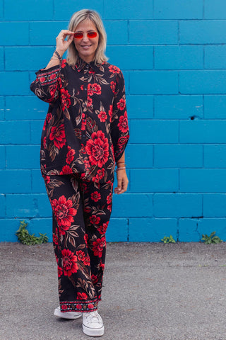 Bristol Shirt - Red Floral