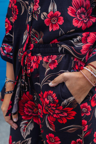 Bristol Pants - Red Floral