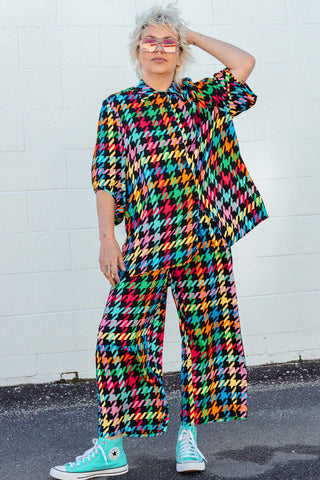 Brixton Pants - Rainbow Houndstooth