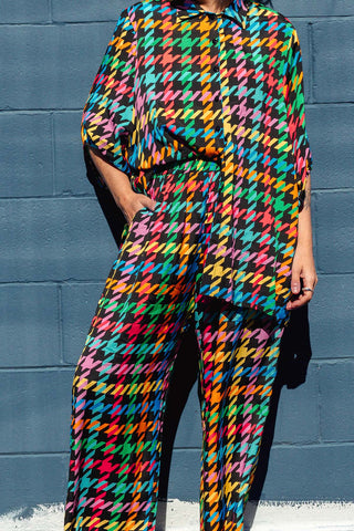 Brixton Pants - Rainbow Houndstooth