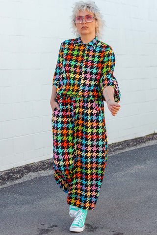 Brixton Pants - Rainbow Houndstooth