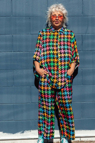 Brixton Pants - Rainbow Houndstooth