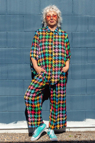 Brixton Pants - Rainbow Houndstooth
